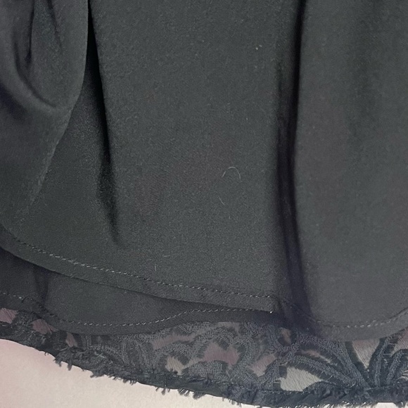 Theory Mini Dress SZ 4 BLK Lace Floral Cocktail Preppy Party Coquette Whimsygoth - Picture 8 of 12